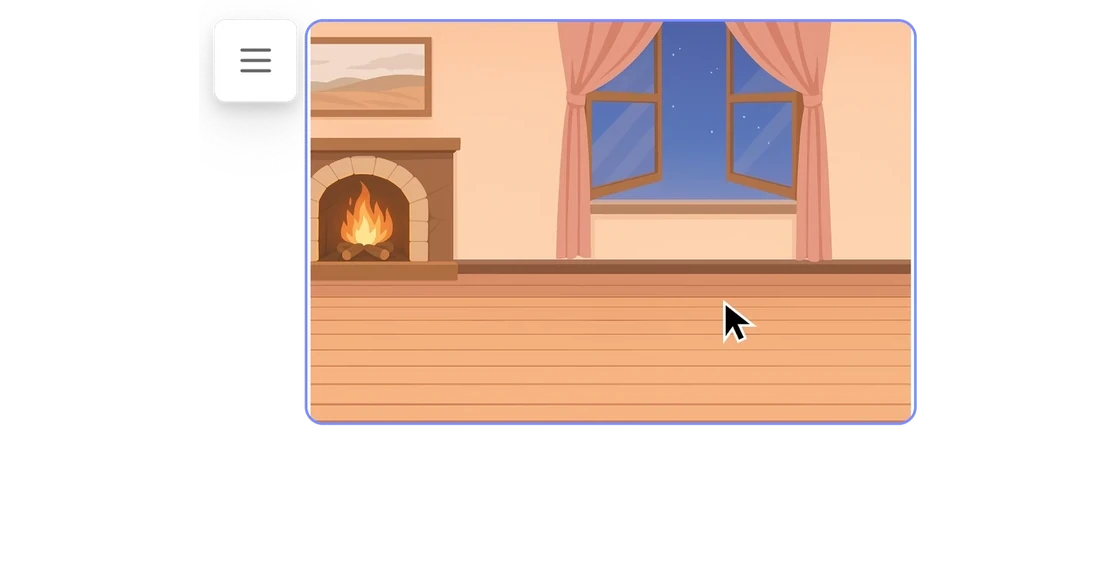The same cell on hover: the border lifts and a handle appears at the top-left