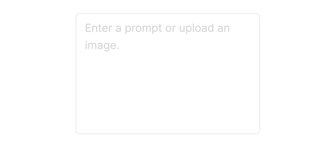 Prompt cell at rest: a plain field reading Enter a prompt, with no visible controls
