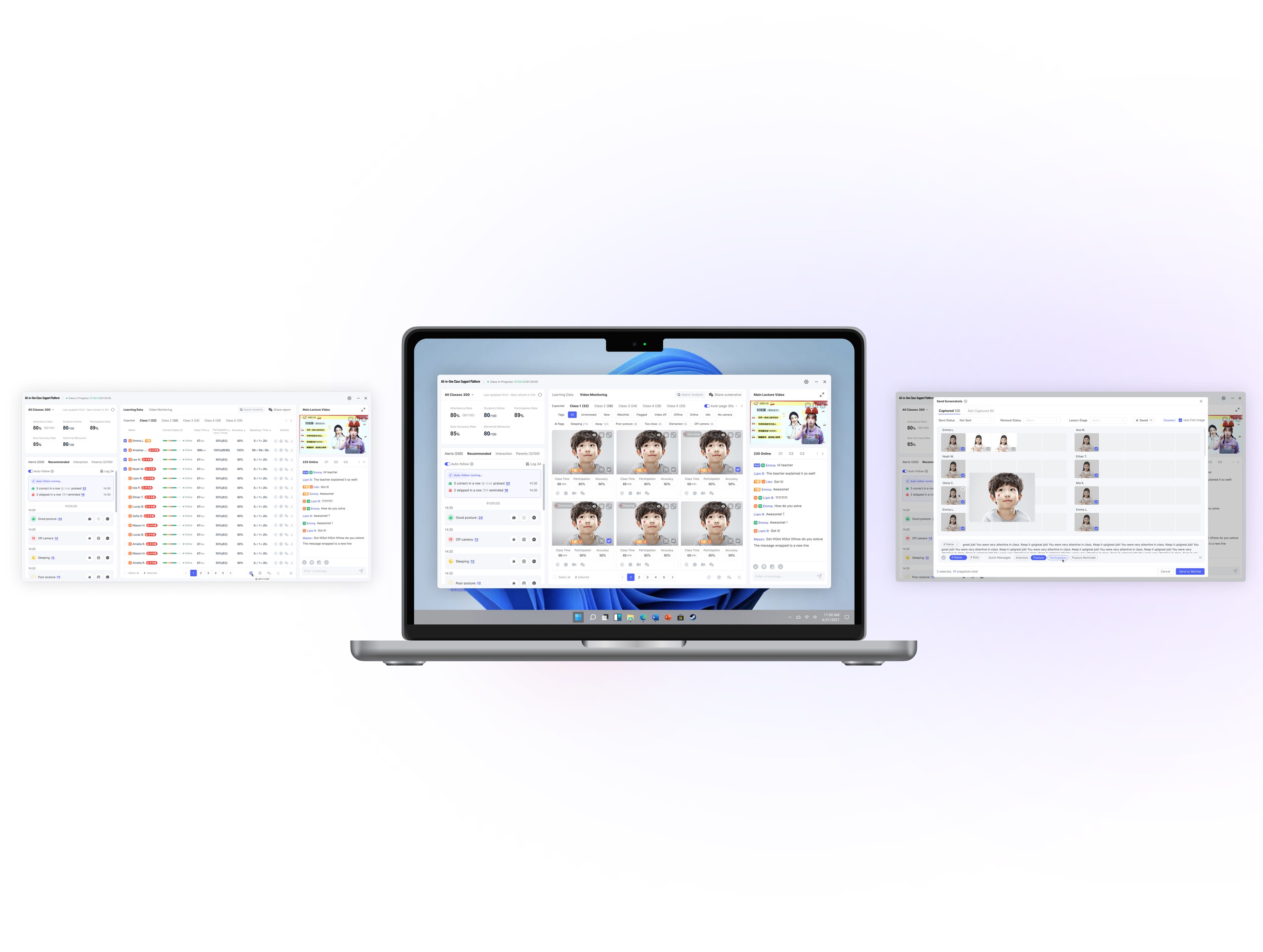 Class Mentor dashboard shown across desktop and mobile devices