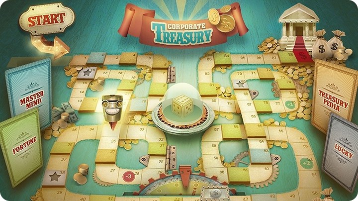 Board-game style map